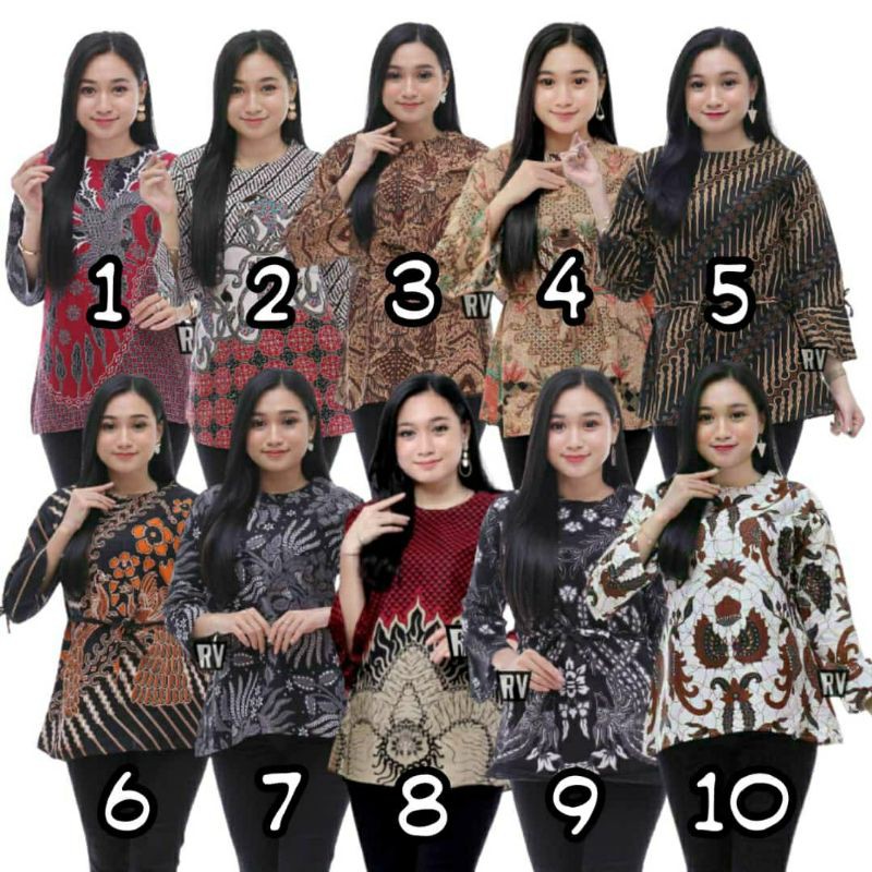 batik seragam wanita/blues kantor/batik modern/seragam nikahan