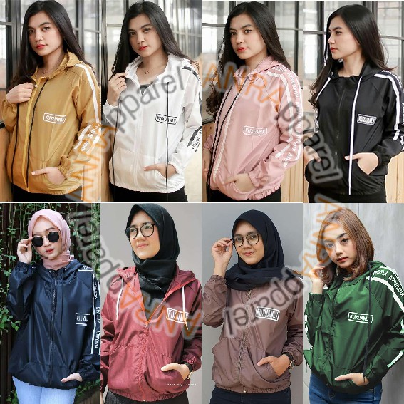 KUXU Jaket Kuxu Hoodie Resleting Wanita - Jaket Parasut Hoodie Zipper Wanita - Jaket Sporty Wanita