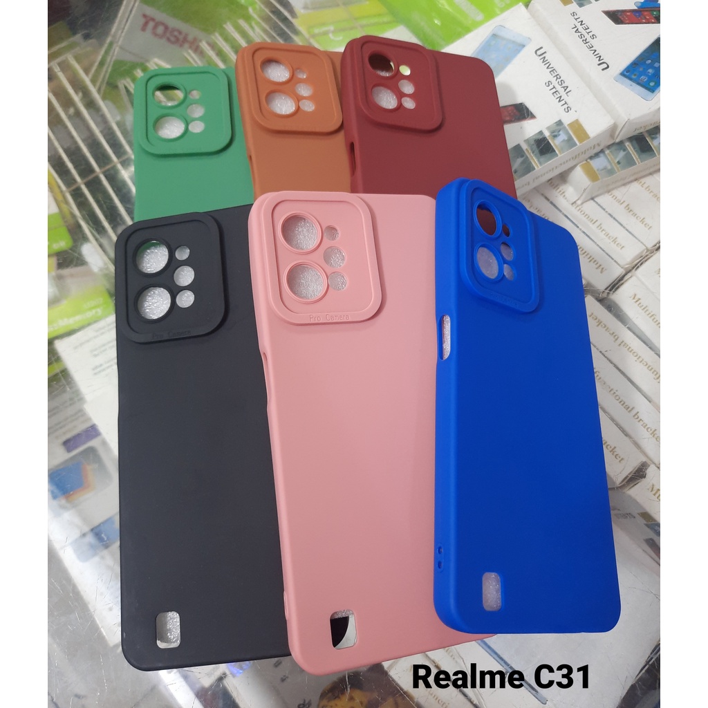 CASE PRO KAMERA REALME C31 SILIKON PRO CAMERA REALME C25 SOFTCASE MACARON REALME C35