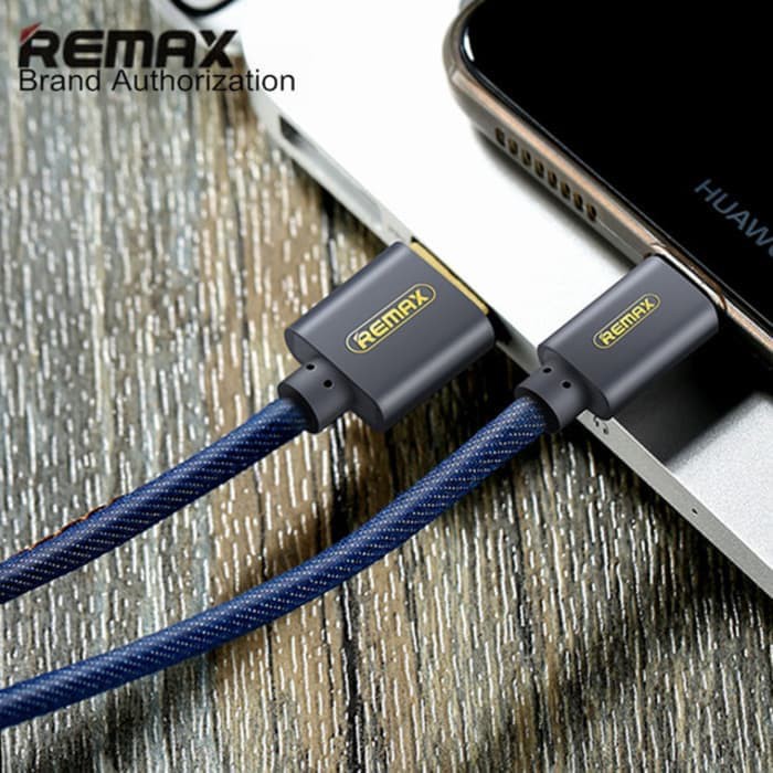 Kabel Data Remax Cowboy Jeans Braided Fast Charger Micro USB RC-096m / Lightning Rc 096i / Type C