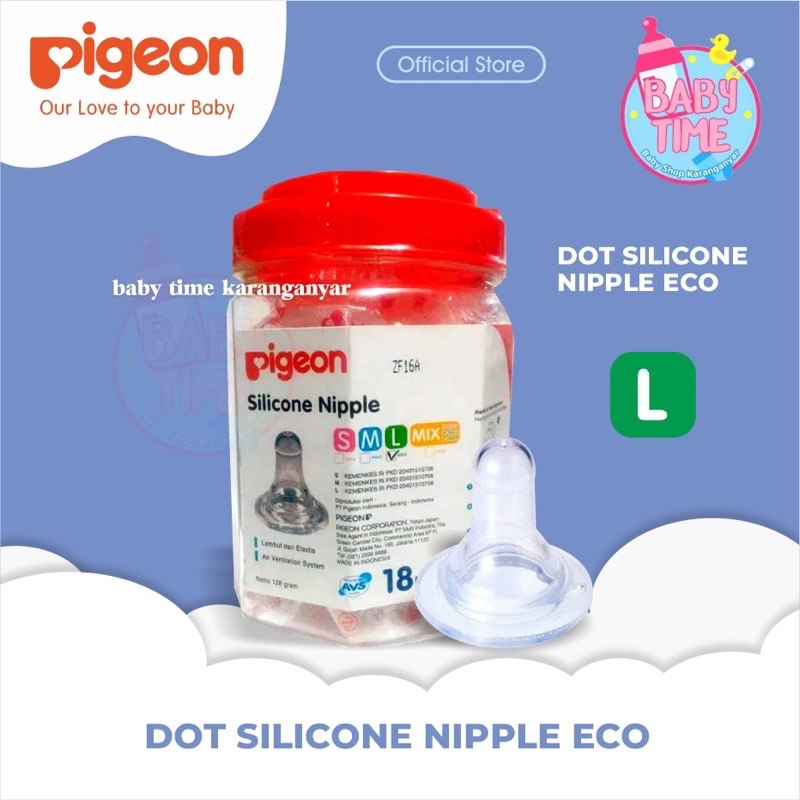 EMPENG PIGEON / SILICONE NIPPLE PIGEON ECER TOPLES S / M / L-L