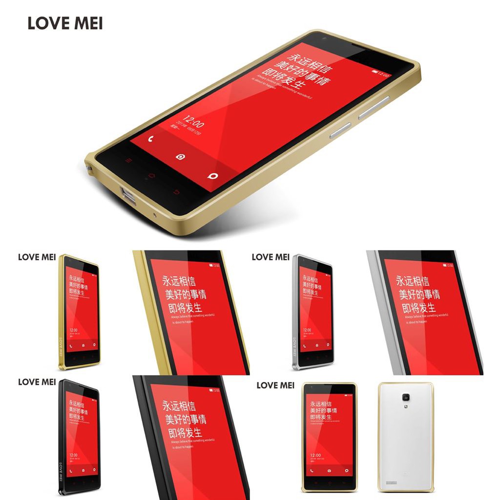 Love Mei Metal Bumper Xiaomi Redmi Note 3G