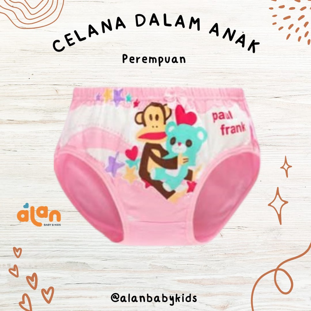 Paul Franl Celana Dalam Anak Motif Perempuan (PF-CDM/6) isi 6 pcs