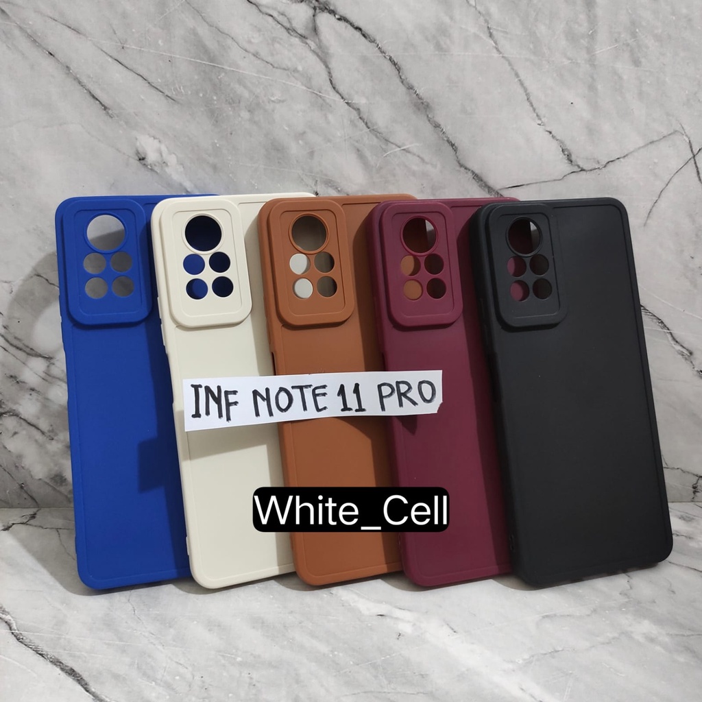 SoftCase ProCamera Silicon Matte Case Full Cover Infinix Note 11 Infinix Note 11 Pro White_Cell