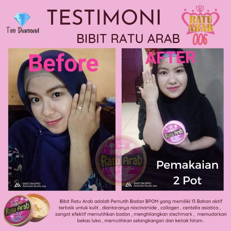 (ORIGINAL)BIBIT RATU ARAB WHITENING CARE