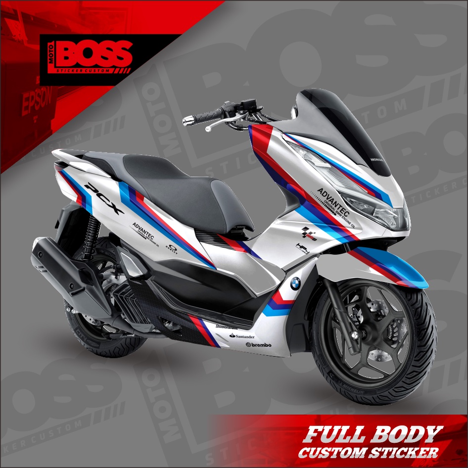 Decal Sticker Stiker Honda PCX 160 Full Body Striping dekal stiker Full Body PCX 160 Motif safety