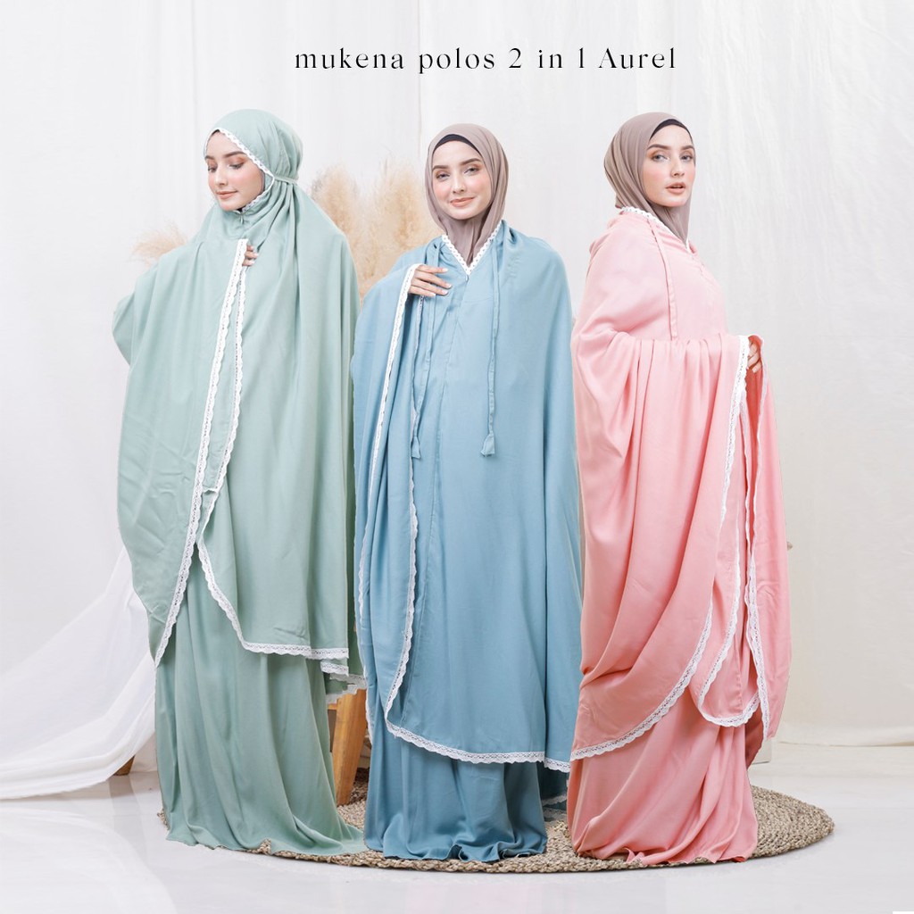 Mukena Dewasa Polos 2 in 1 Aurel