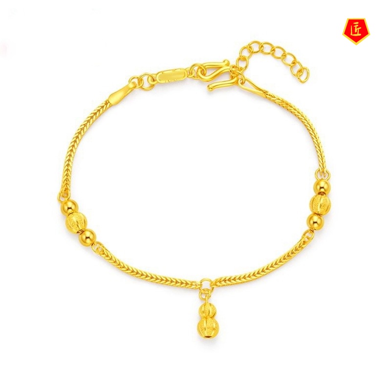 [Ready Stock]Fashion Elegant Gourd Gold Bracelet