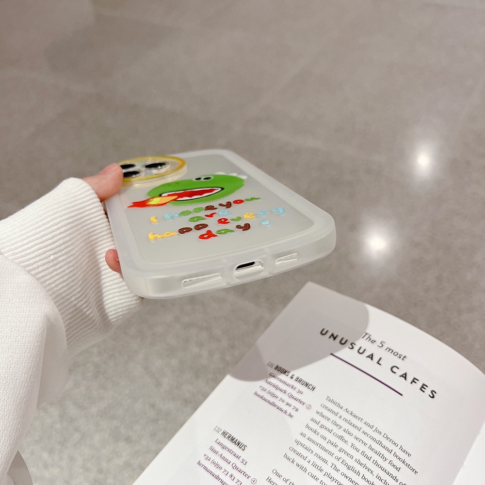 Case Pelindung Motif Dinosaurus Bahan TPU Untuk iPhone 11 13pro 13prm 12 7Plus xs 8Plus XR 7 8 XR 11pro xs Max 12Pro Max