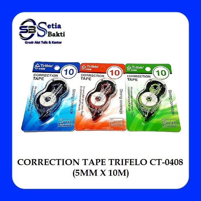 

TRIFELO Coreection Tape CT 0408 - Pita Koreksi 5 mm x 10 meter - 1 Pcs