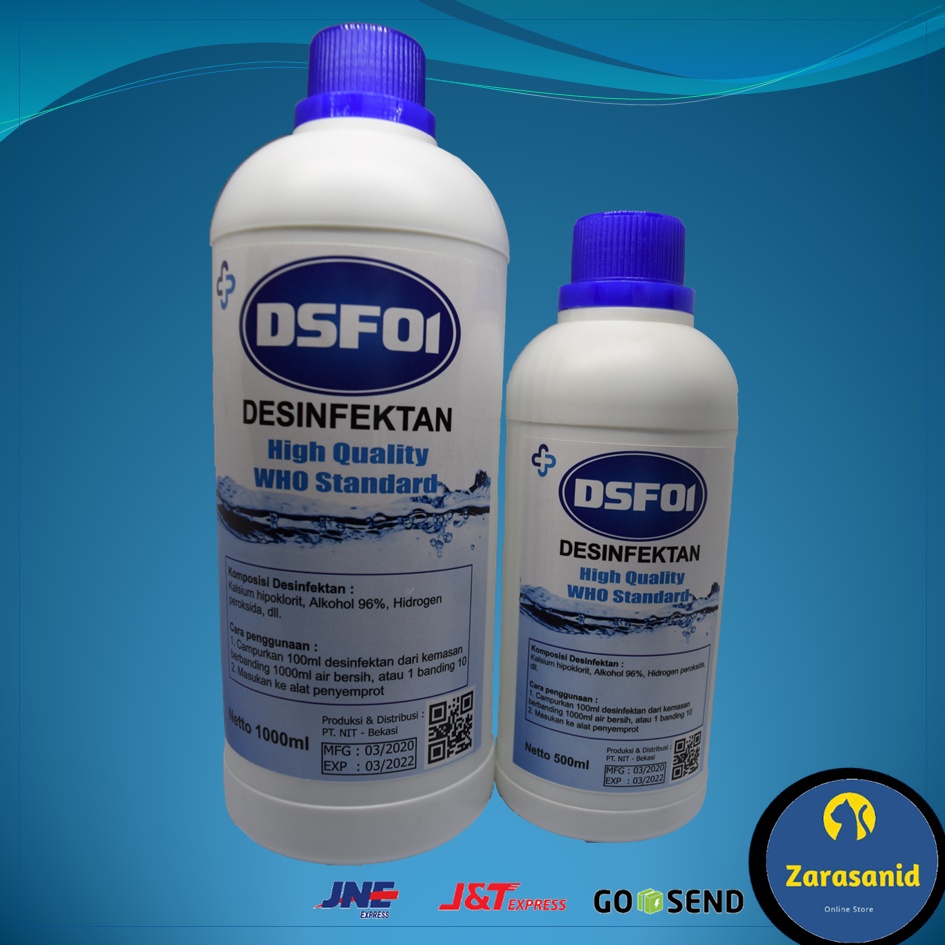 Disinfektan DSF01 Standar WHO Ready Stock 500ml dan 1000ml Bisa Kirim Gojek Cepat dan Hemat