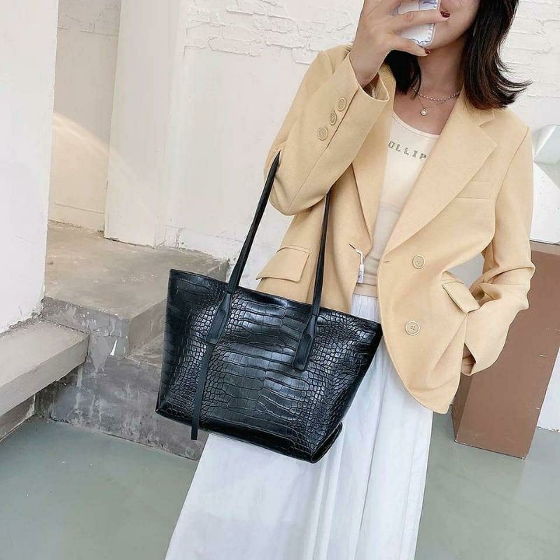 mika tote bag / croco tote bag /  tote bag / tote bag murah / tote bag korea