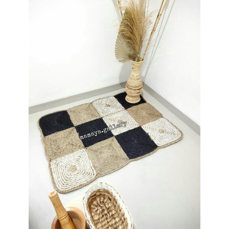 Karpet Seagrass motif catur