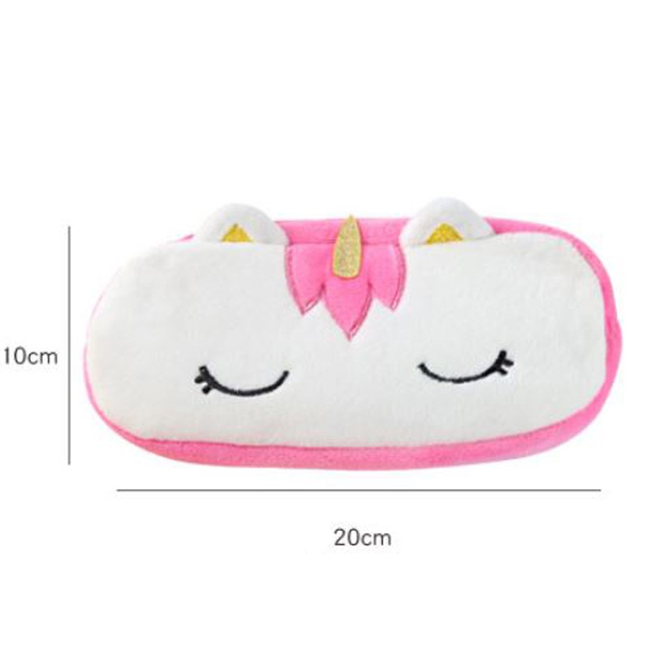 tempat pensil unicorn plush pencil case (4A3)  stp034