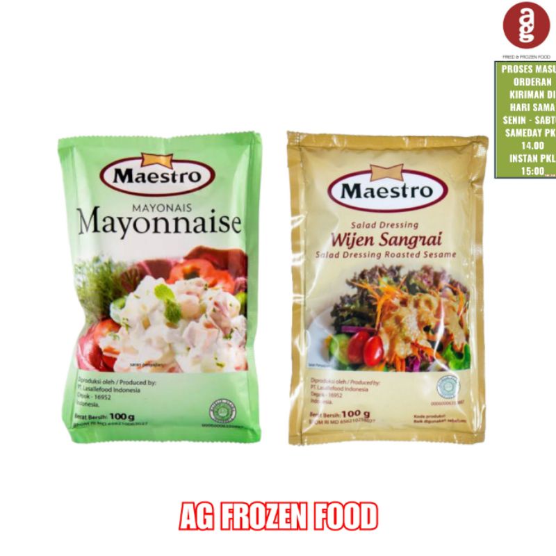 

Maestro All Variant Light & Salad Dressing Wijen Sangrai 100grm