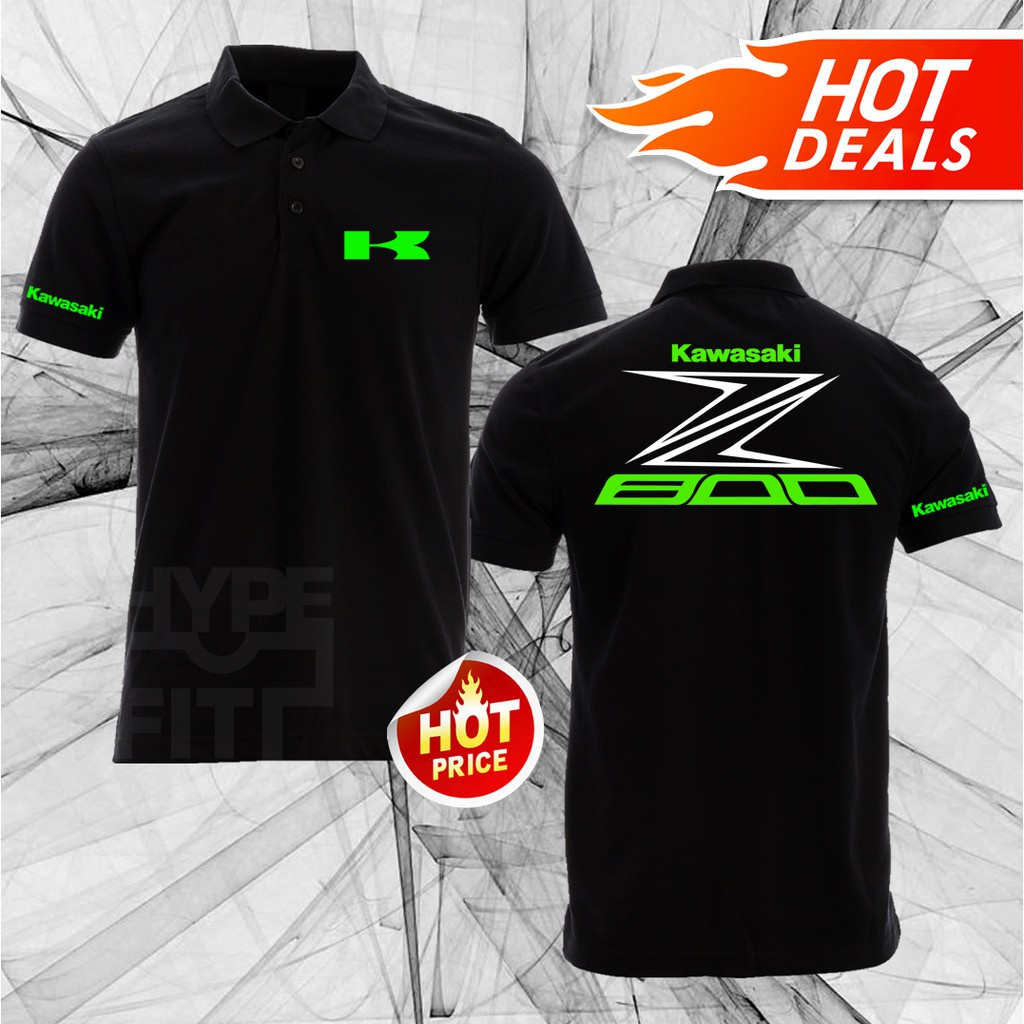 ⭐️⭐️⭐️⭐️⭐️POLO TERLARIS NEW Kawasaki Ninja Superbike Z800 Motorcycle Polo T-Shirt Ready Stock Size X