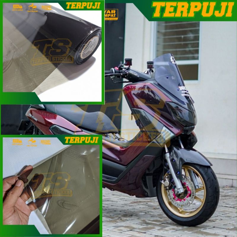 STIKER SKOTLET HITAM TRANSPARAN / SMOKE HITAM UNTUK LAMPU