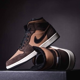 air jordan 1 mid earthy brown