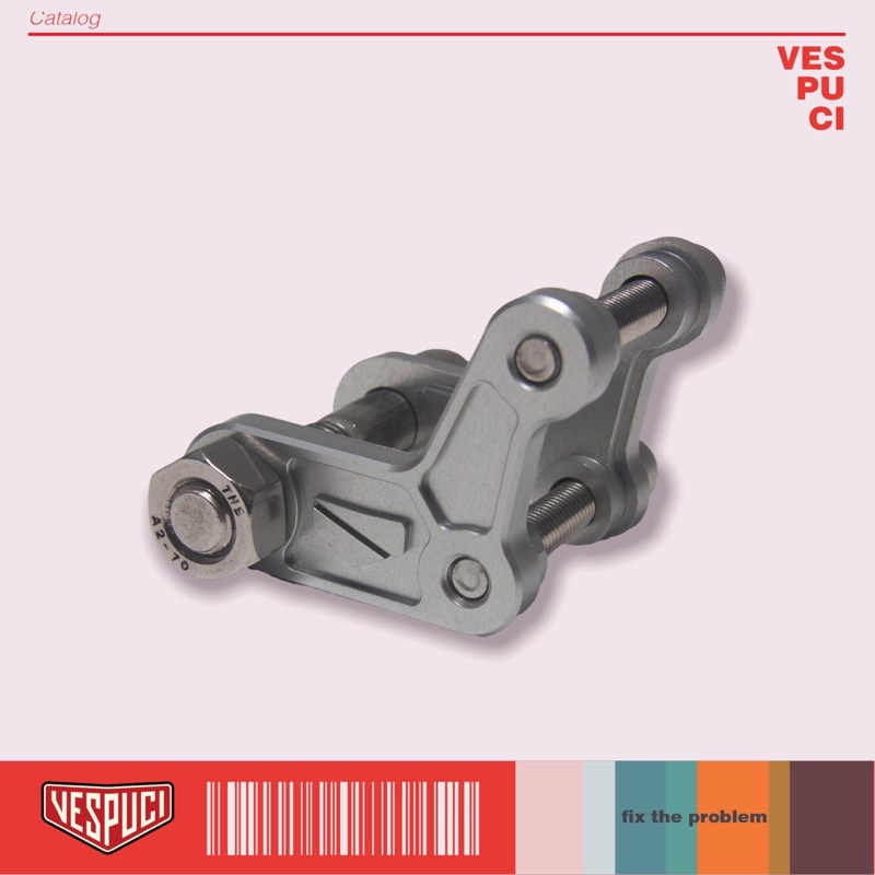 Bracket Axle Siting Adaptor Shock Breker Shockbreker Depan Ohlins FABRICA Vespa Matic Matik Metik Sp