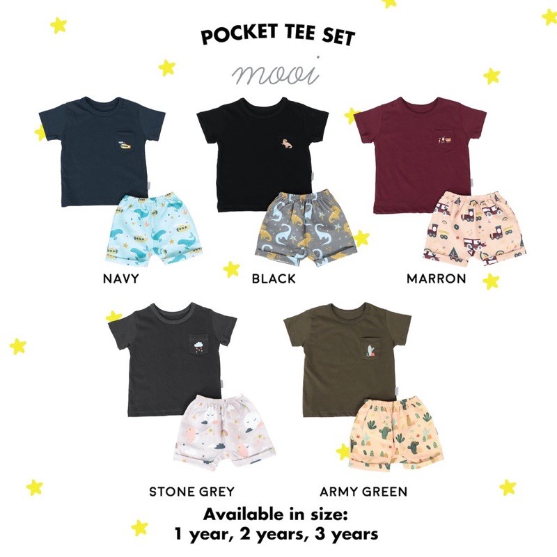 Mooi pocket tee set new