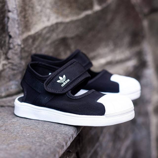 SEPATU SANDAL ANAK ORIGINAL ADIDAS SUPERSTAR 360 BLACK WHITE