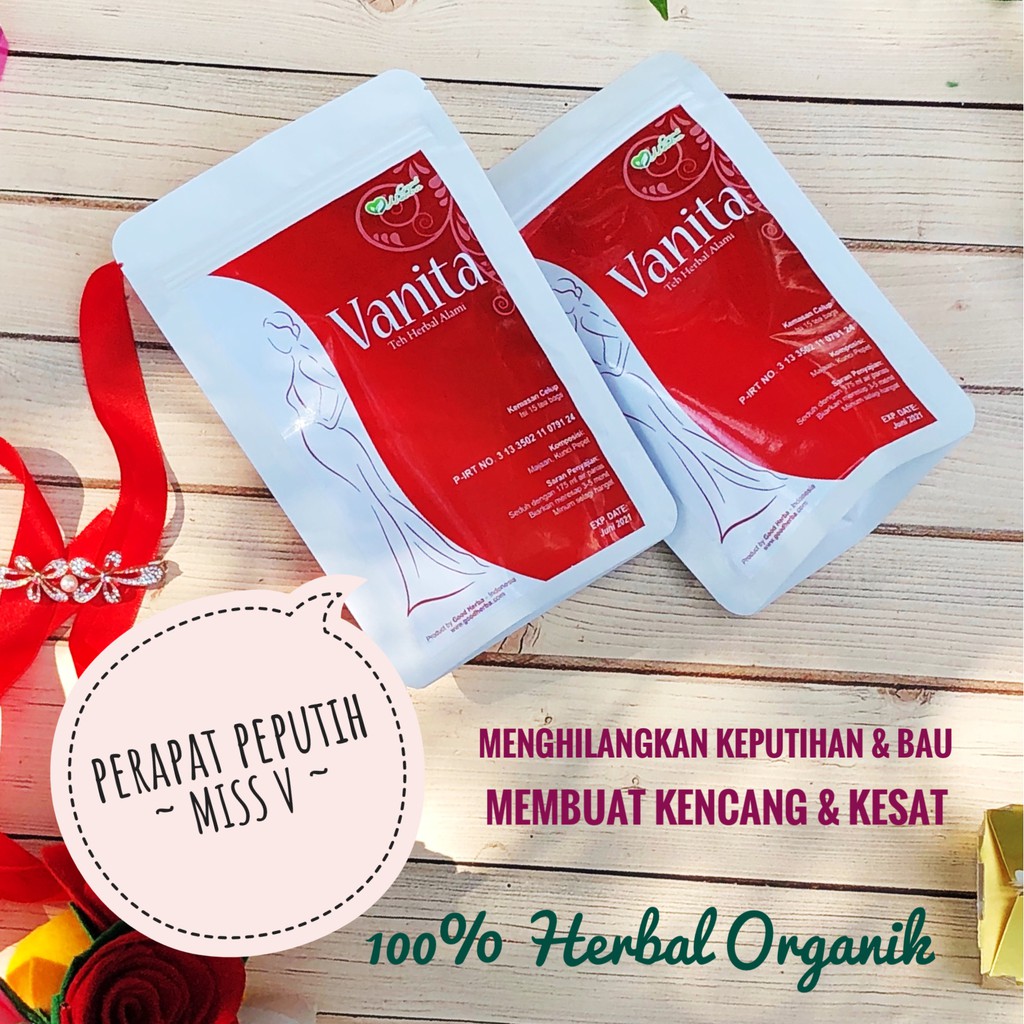 

VANITA Peputih & Perapat MissV - Teh Herbal - membuat rapat & menghilangkan keputihan / bau