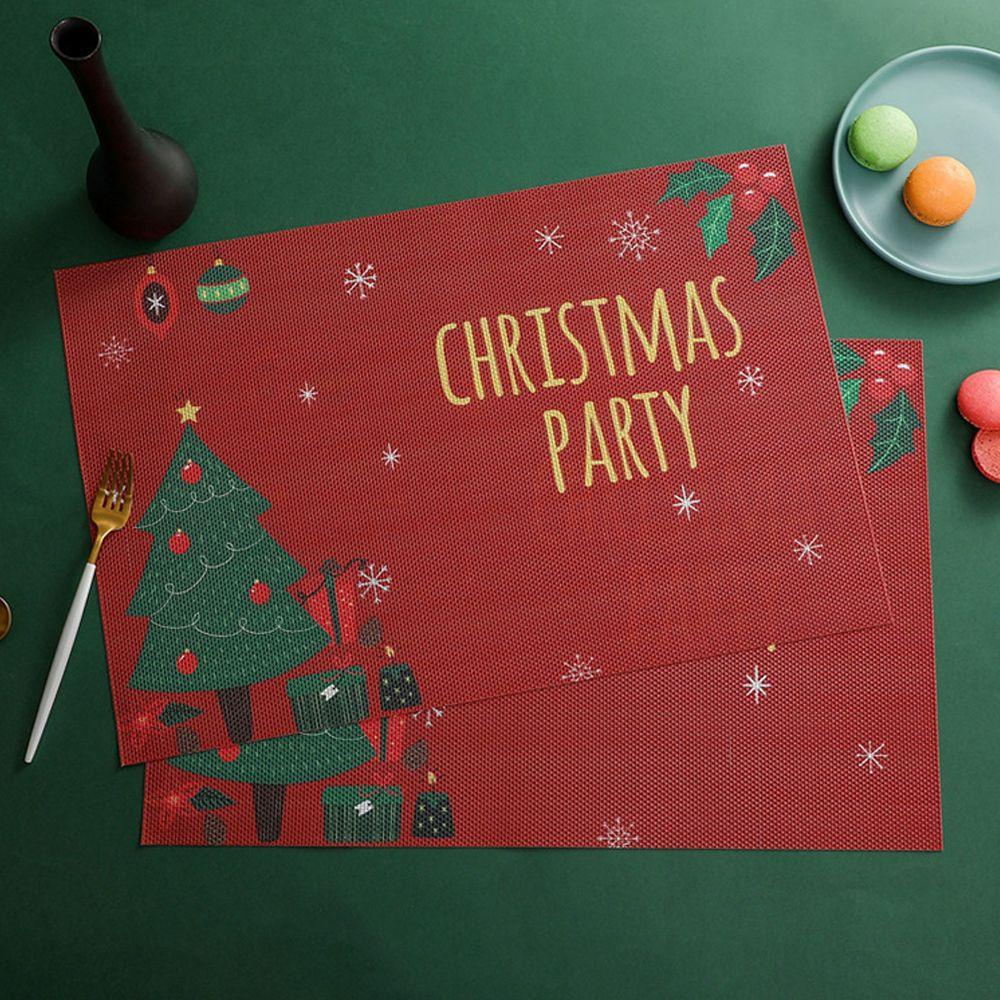 Preva Merry Christmas Home Decor Table Mat Ornamen Tatakan Bisa Dicuci