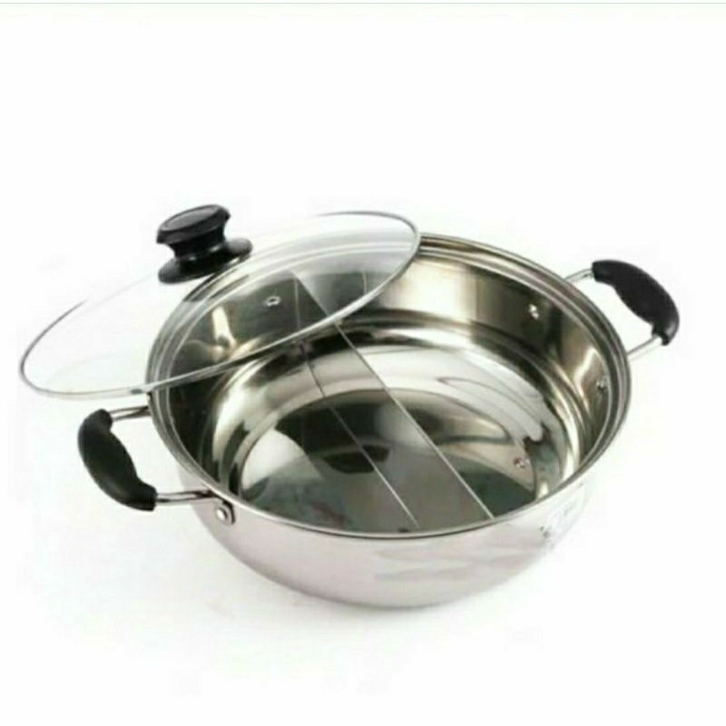 Maxim Panci Shabu Shabu Suki Pan 26 cm Sekat 2 Hot Pot Sukiyaki original High Quality