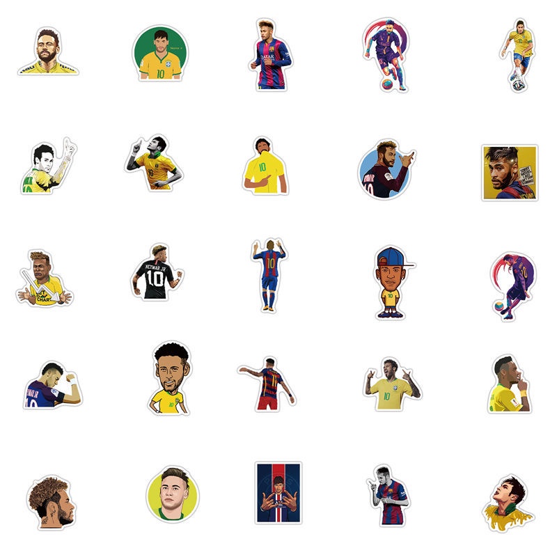 Neymar lembar stiker Brazil sepak bola superstar Neymar notebook Jurnal stiker bagasi cangkir air st
