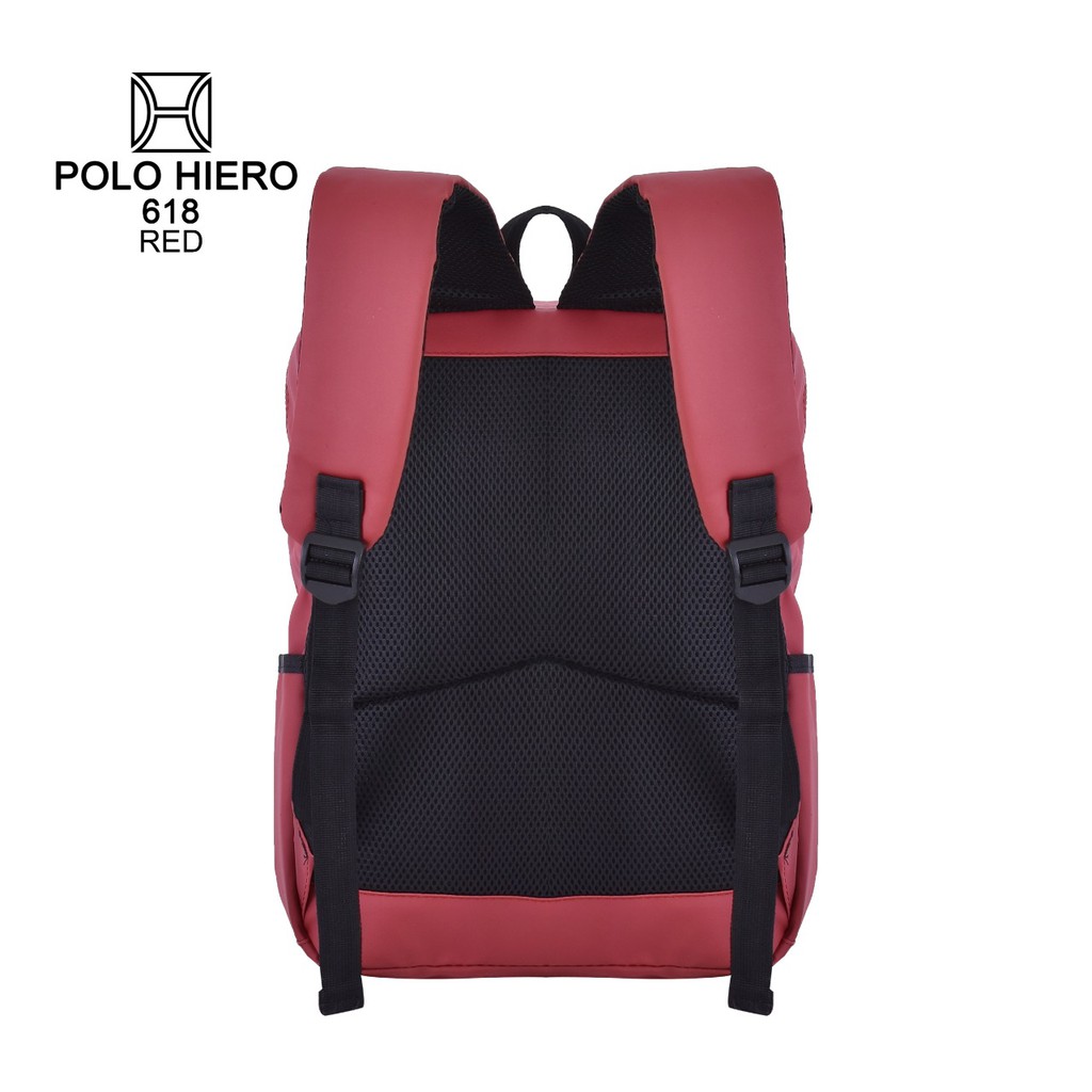 Tas Ransel Sekolah Stylish Unisex Polo Hiero 618,[Free Kabel Extension USB]