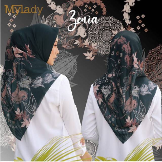 Kerudung  Hijab Jilbab MY LADY ZENIA Ori Voal Motif Terbaru