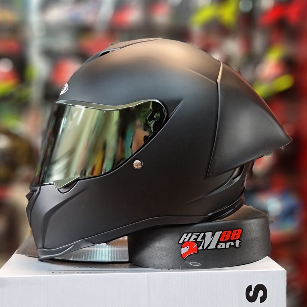 ZEUS 822B Paket Ganteng Helm Fullface ZS822 Paket Lengkap ZS-822B ala Shark 822