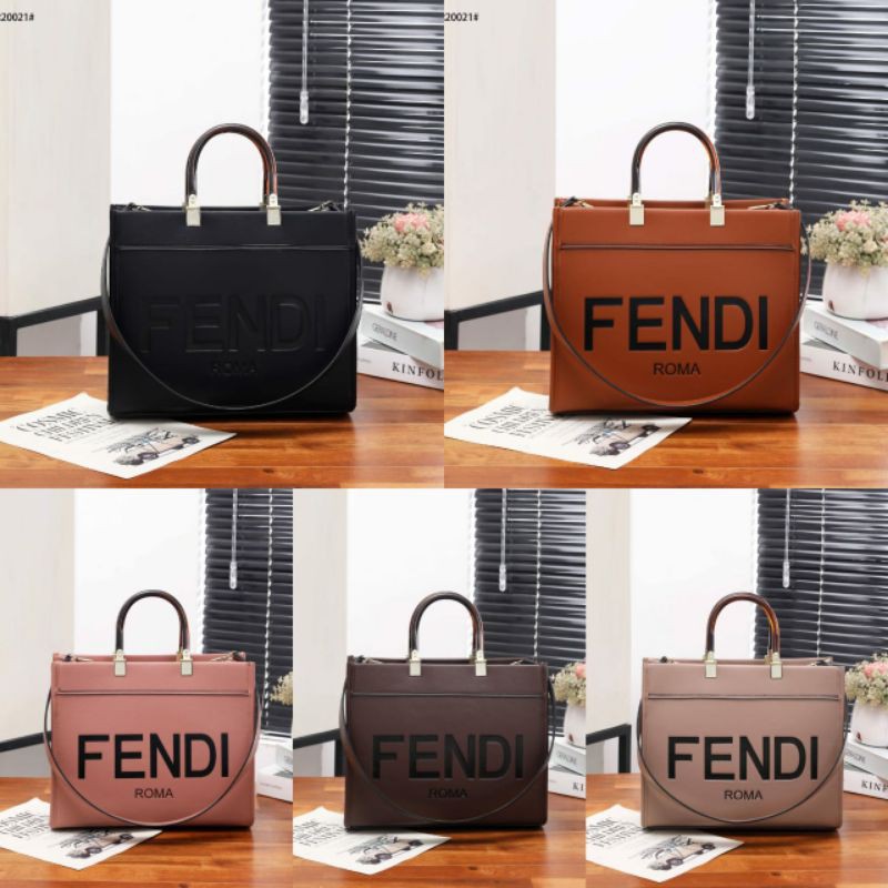 TAS FENDI ROMA SUNSHINE SHOPPER BAG GOLD HDW R20021 SEMIPREMIUM