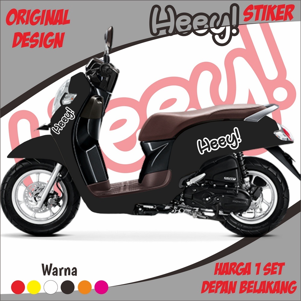 BISA CUSTOM NAMA /Sticker Scoopy HEEY Satu Set /all varian