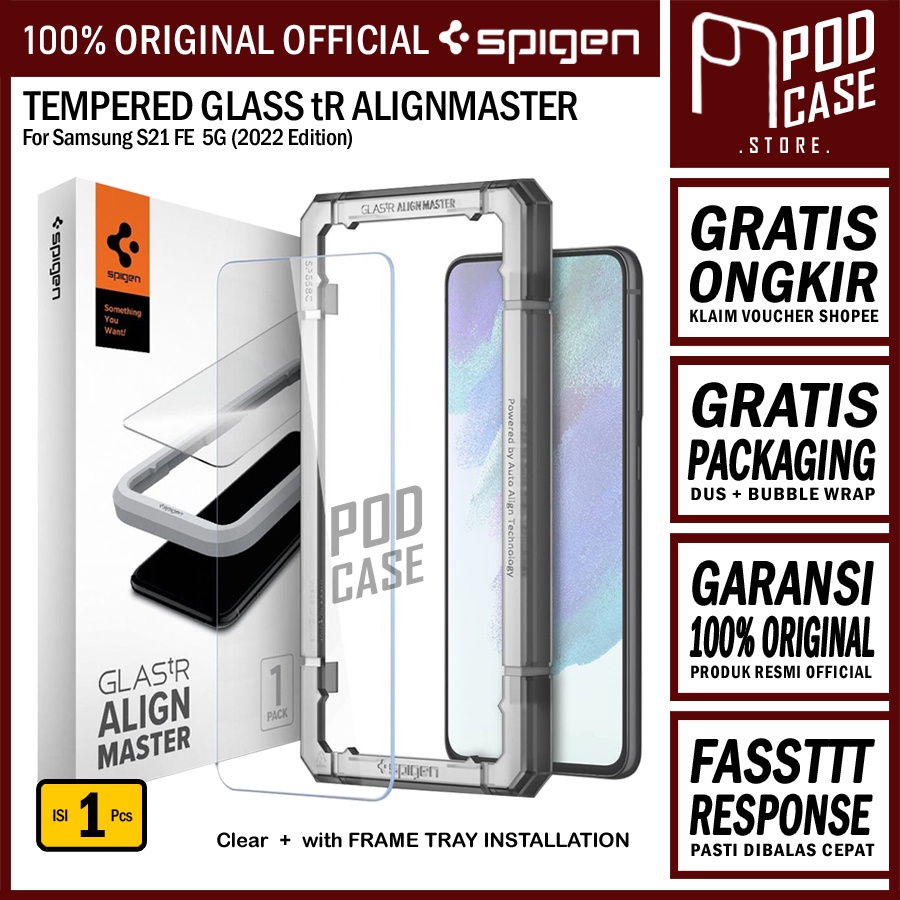 Tempered Glass Samsung Galaxy S21 FE Spigen AlignMaster Full Cover