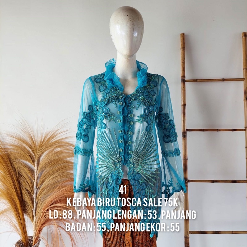 kebaya biru tosca sale