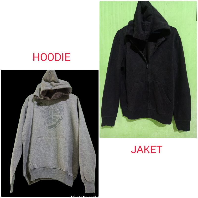 JAKET KATUN HOODIE JUMBO BIG SIZE XXL OLAHRAGA SPORT BRANDED WANITA PRELOVED PL
