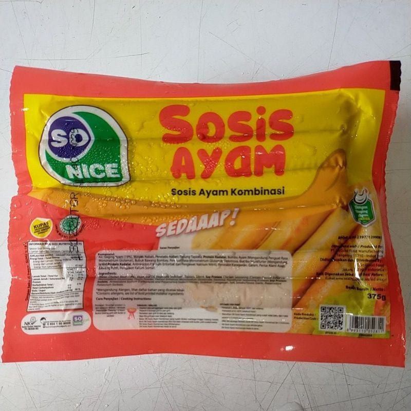 

Sosis Ayam So Nice isi 15 375gr