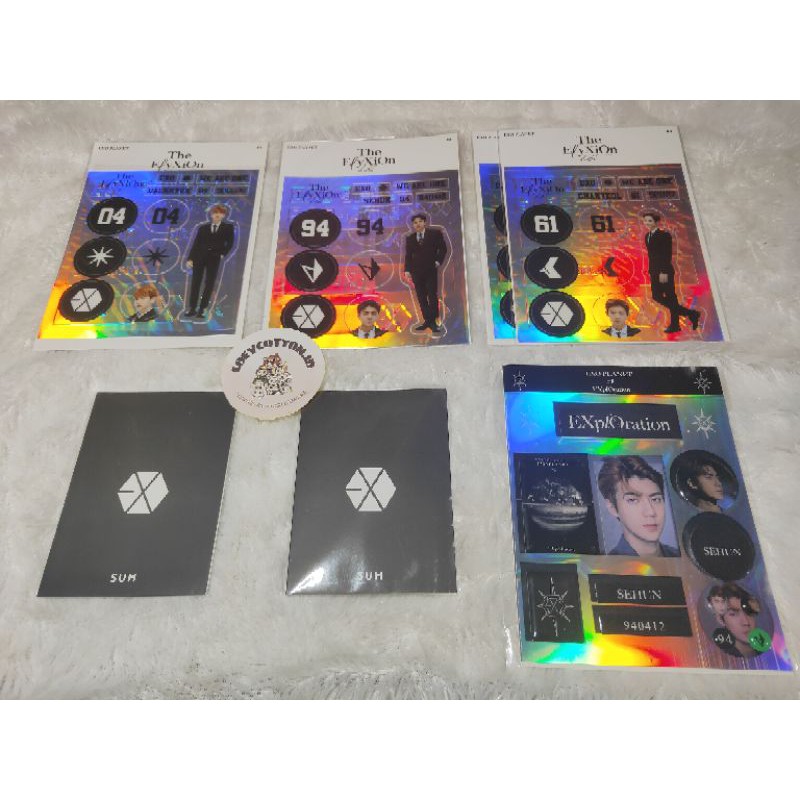 EXO BAEKHYUN SEHUN CHANYEOL DECO EPOXY STICKER SET