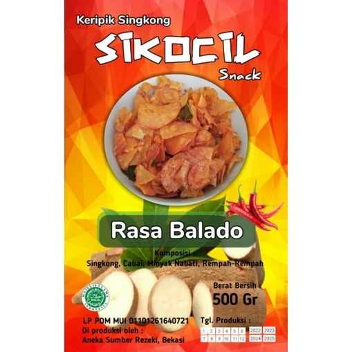 

[COD] ✅ 500Gram Keripik Singkong Balado