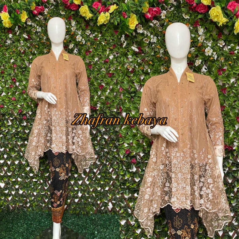 NEW SALE/ Kebaya Brukat Kebaya Modern  melayu Kebaya Remaja Model Busui Bahan Tulle (kwk)