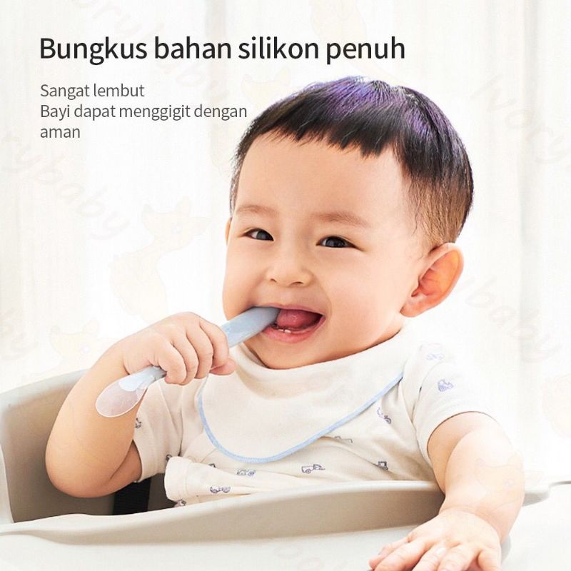 COLORFUL BABY SPOON / BPA FREE LATEX FREE PVC FREE / BABY SPOON / SENDOK MAKAN BAYI / ALAT MPASI / SENDOK MAKAN ANAK / PERALATAN MAKAN / SILICONE SOFT SPOON / SENDOK LENTUR / SILICONE BABY SPOON