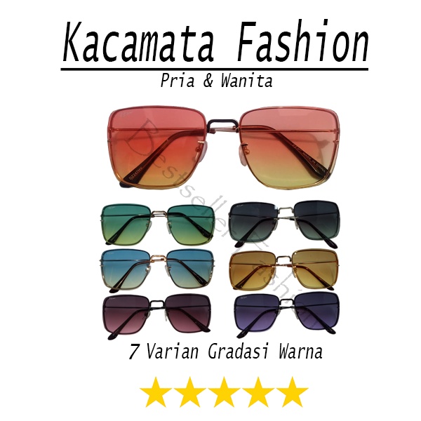 Kacamata Unisex Fashion Untuk Wanita Dan Pria Gaya Santai Anti UV Korean Import Kacamata Hitam Frame Aviator Sunglasses Korean Style NOCASE