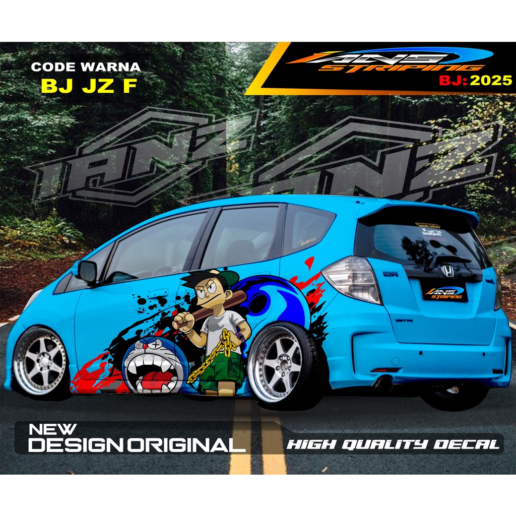 STICKER VARIASI MOBIL HONDA JAZZ BRIO AGYA AYLA / VARIASI STICKER BODY SAMPING MOBIL BRIO MOBIL JAZZ / STIKER MOBIL