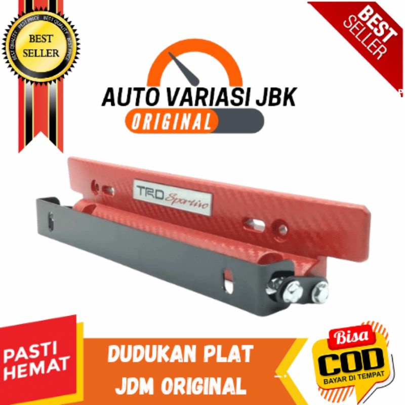 DUDUKAN PLAT NOMOR MOBIL JDM ORIGINAL MERAH