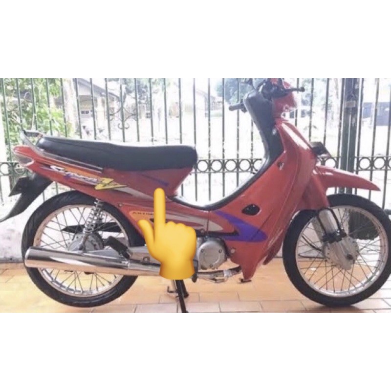 kev Original nos graphic striping stiker honda astrea supra v merah wave 100