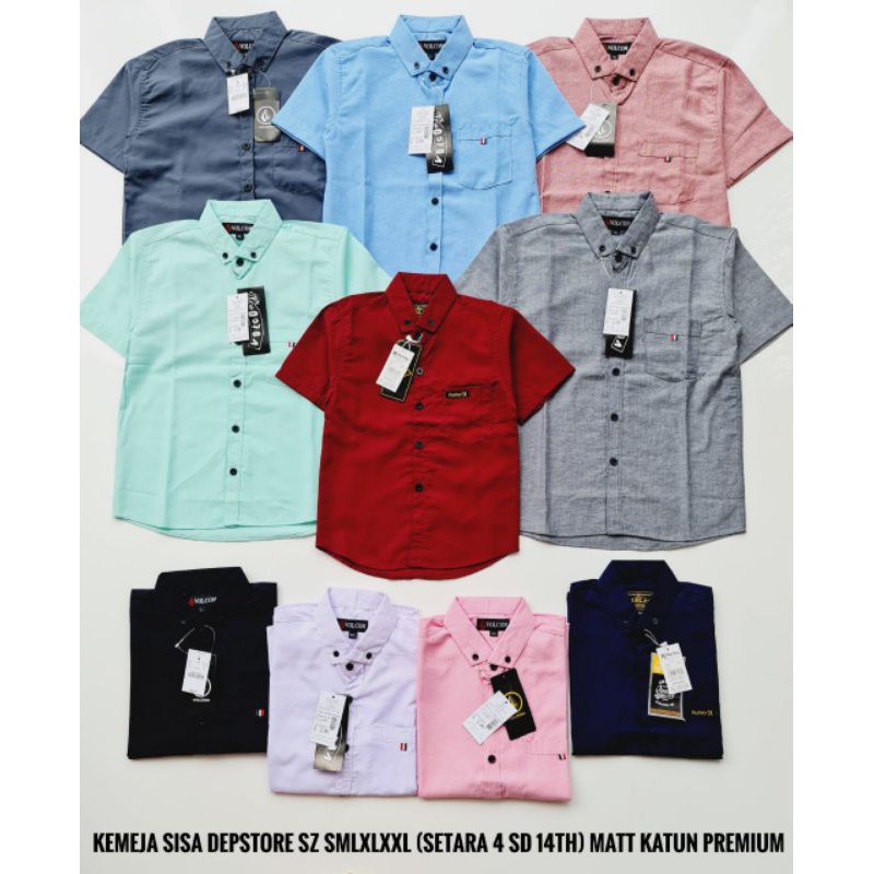 kemeja anak cowok polos