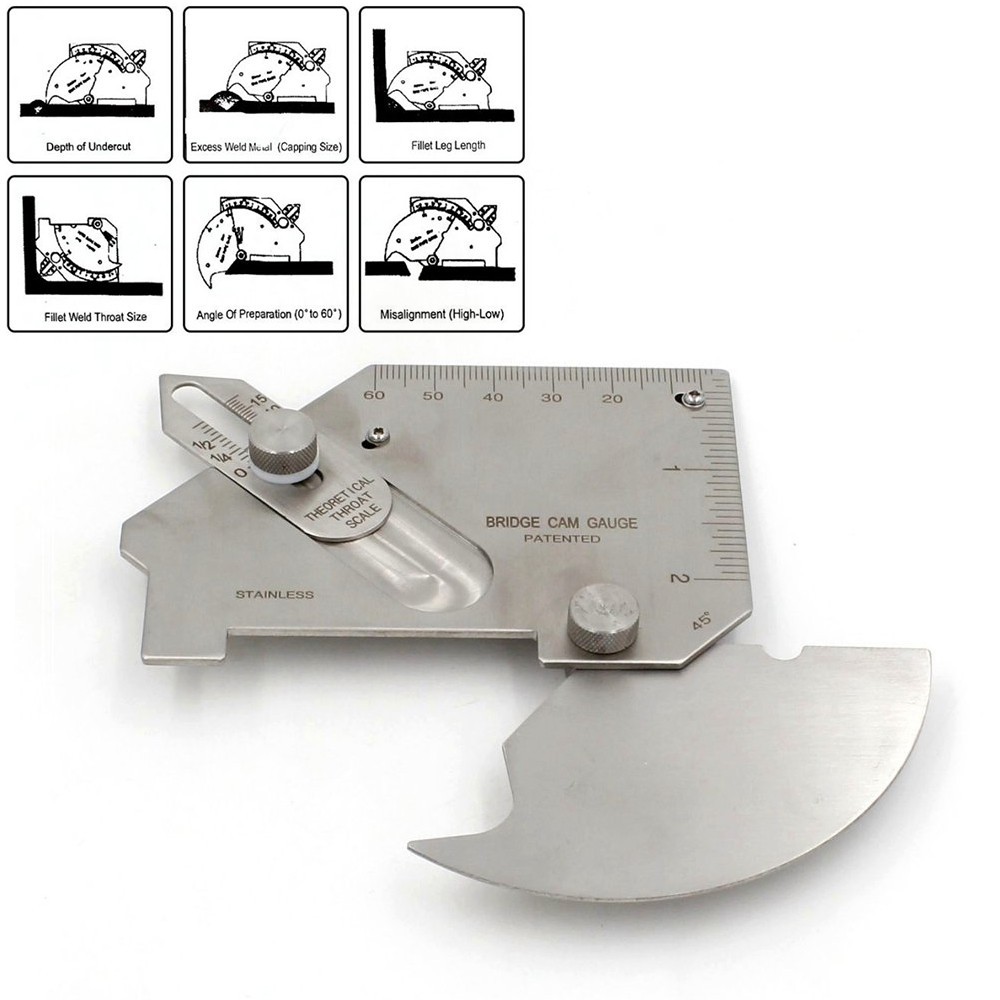 Welding Gauge Mg 8 Cam C50 Alat Ukur Inspeksi Las Bahan Stainless Steel Para Long Shopee Indonesia