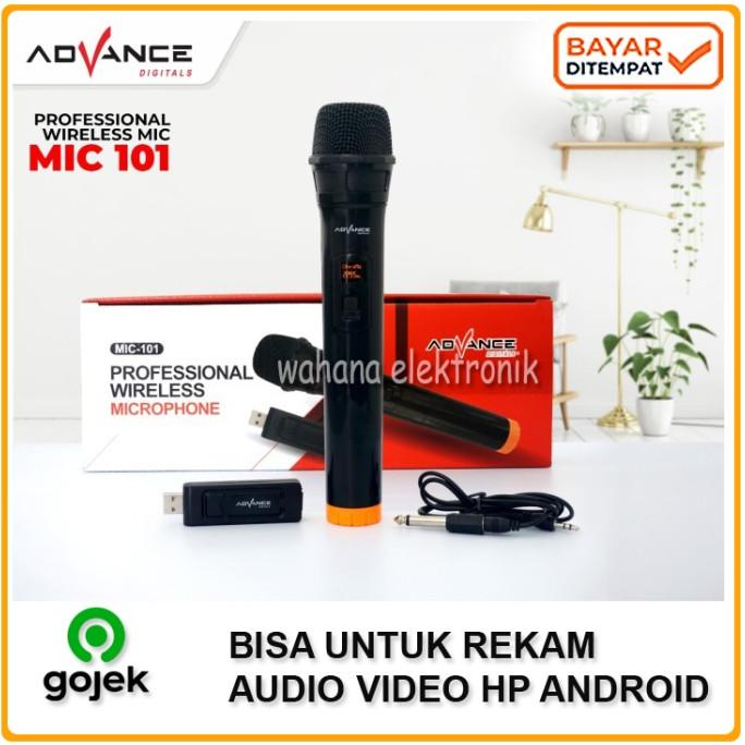 Mic Advance Wireless Mic-101 Mik/Mix Karaoke Bisa Untuk Rekam Di Hp