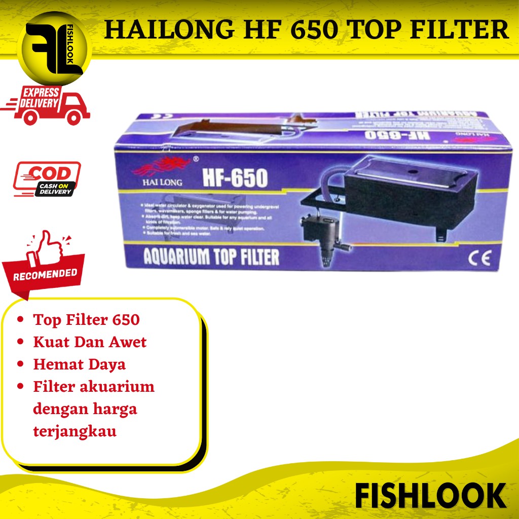 TOP FILTER 650 lengkap aquarium aquascape hailong hf650 hf 650 hf-650 Filter Atas